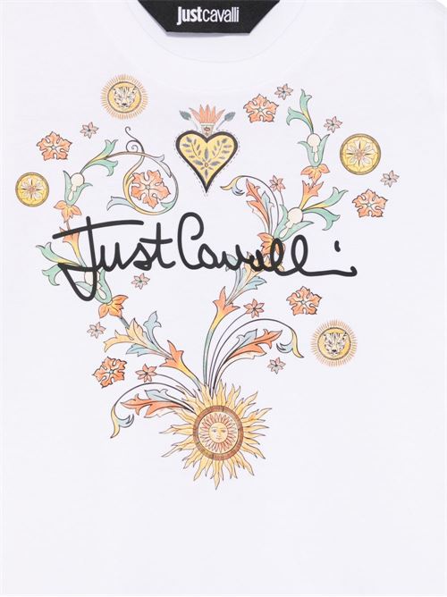 T-shirt donna maniche corte con stampa JUST CAVALLI | 80PAHT28CJ500003